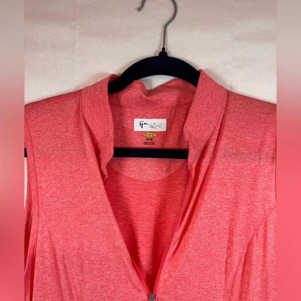 Greg Norman Golf Dress Sleeveless Quarter Zip Mock Neck Pleats Pink Size Medium - Picture 6 of 16